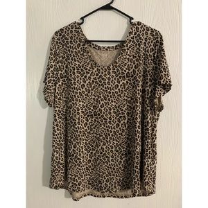 Cheetah swoop neck shirt!